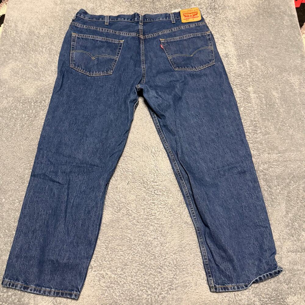 Levi's 550 Jeans Mens 44 x30 Relaxed Fit Straight Leg Blue Dark Wash Denim